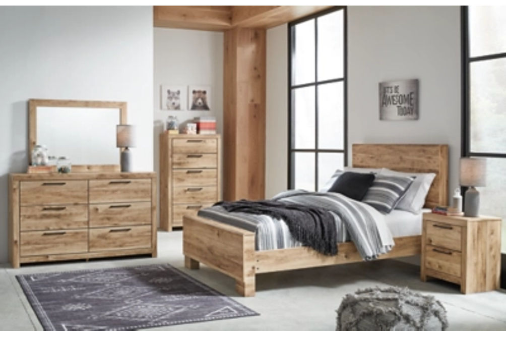 Signature Design by Ashley Hyanna Full Panel Bed, Dresser and Mirror-Tan Brown