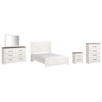 Gerridan Queen Panel Bed with Dresser and Mirror, Chest and Nightstand