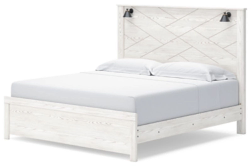 Signature Design by Ashley Gerridan King Panel Bed-White/Gray