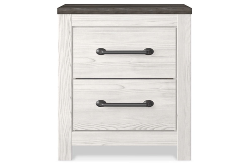 Gerridan King Panel Bed, Dresser, Mirror, Chest and 2 Nightstands-White/Gray