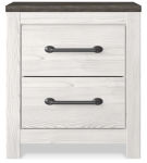 Gerridan King Panel Bed, Dresser, Mirror, Chest and 2 Nightstands-White/Gray