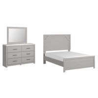 Signature Design by Ashley Cottonburg Full Panel Bed, Dresser and Mirror