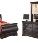 Signature Design by Ashley Huey Vineyard Twin Sleigh Bed with Dresser and Mirro