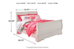 Signature Design by Ashley Anarasia Full Sleigh Bed with Dresser and Mirror