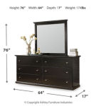 Signature Design by Ashley Maribel King Panel Bed with Dresser and Mirror