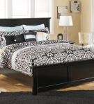 Maribel Queen Panel Bed with Dresser, Mirror and 2 Nightstands-Black