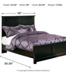 Maribel Full Panel Bed with Dresser, Mirror and 2 Nightstands-Black