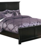 Maribel Full Panel Bed with Dresser, Mirror and 2 Nightstands-Black