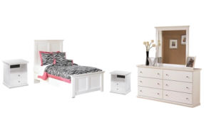 Signature Design by Ashley Bostwick Shoals Twin Panel Bed, Dresser and Mirror