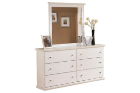 Bostwick Shoals Queen Panel Bed, Dresser, Mirror and 2 Nightstands-White
