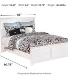 Bostwick Shoals Queen Panel Bed, Dresser, Mirror and Nightstand-White