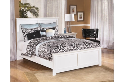 Bostwick Shoals Queen Panel Bed, Dresser, Mirror and Nightstand-White