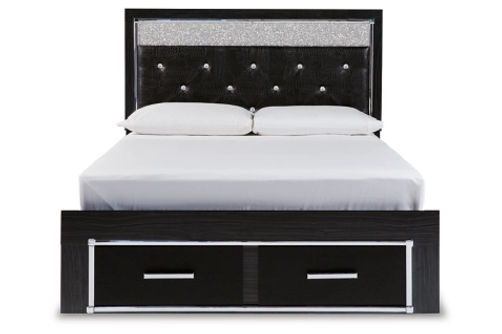 Signature Design by Ashley Kaydell Queen Upholstered Panel Storage Platform Bed