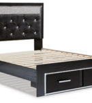 Signature Design by Ashley Kaydell Queen Upholstered Panel Storage Platform Bed