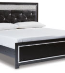 Signature Design by Ashley Kaydell King Upholstered Panel Platform Bed-Black