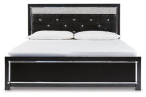 Signature Design by Ashley Kaydell King Upholstered Panel Bed-Black