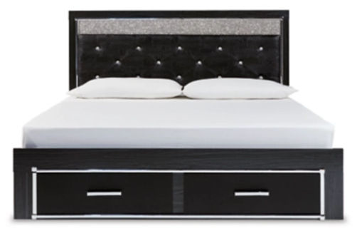 Signature Design by Ashley Kaydell King Upholstered Panel Storage Platform Bed