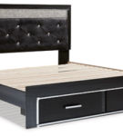 Signature Design by Ashley Kaydell King Upholstered Panel Storage Platform Bed