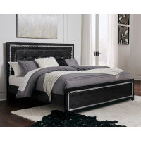 Signature Design by Ashley Kaydell King Upholstered Panel Bed and 2 Nightstands