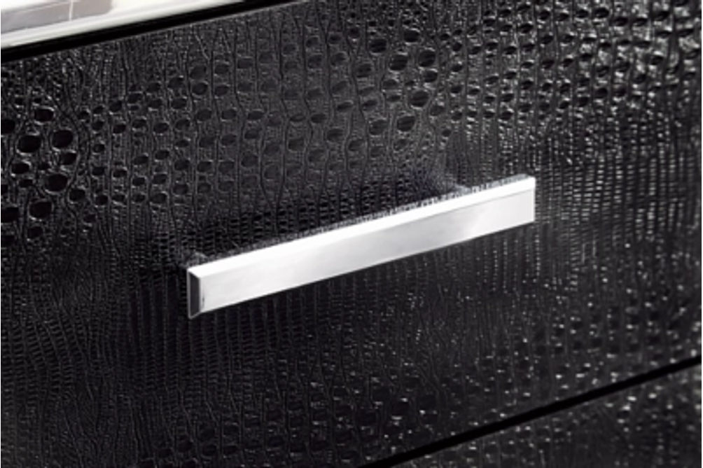 Kaydell King Upholstered Panel Storage Platform Bed, Dresser and Mirror-