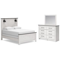 Signature Design by Ashley Schoenberg Queen Panel Bed, Dresser and Mirror