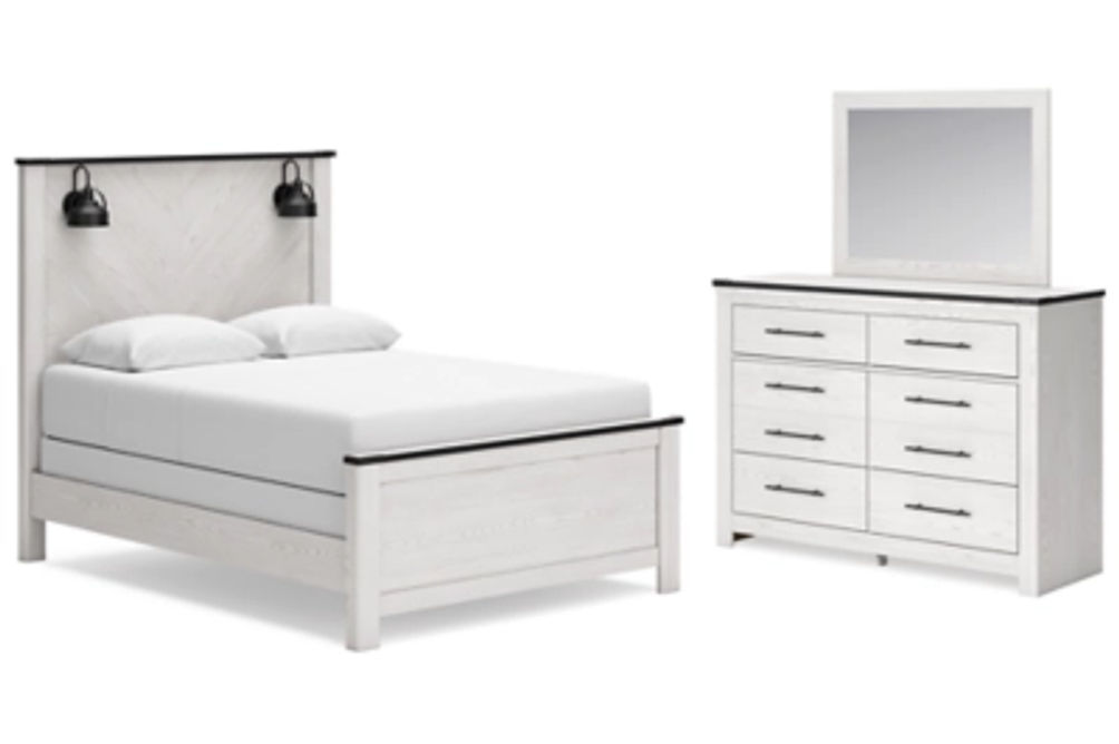 Signature Design by Ashley Schoenberg Queen Panel Bed, Dresser and Mirror