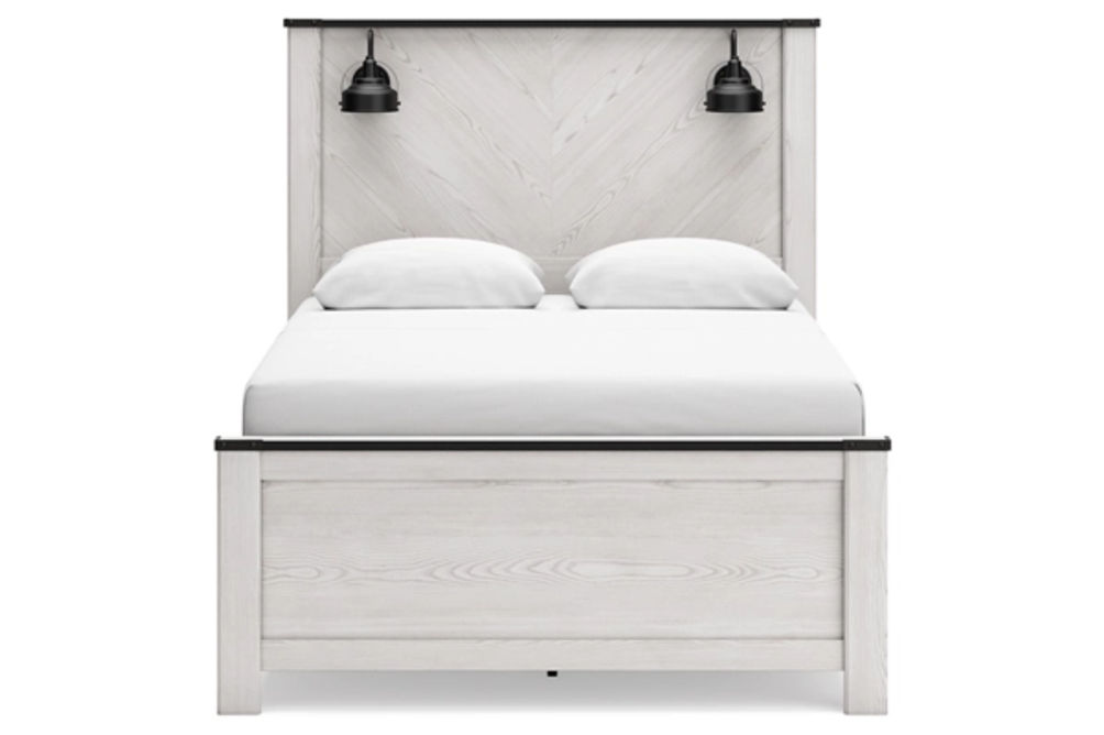 Schoenberg Queen Panel Bed, Dresser, Mirror and Nightstand-White