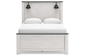 Schoenberg Queen Panel Bed, Dresser, Mirror and Nightstand-White