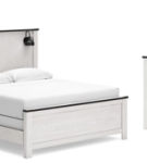 Schoenberg King Panel Bed, Dresser, Mirror and Nightstand-White