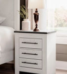 Schoenberg King Panel Bed, Dresser, Mirror and Nightstand-White