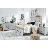 Signature Design by Ashley Haven Bay Queen Panel Storage Bed, Dresser, Mirror,