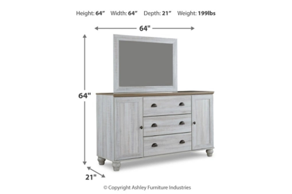 Signature Design by Ashley Haven Bay King Panel Storage Bed, Dresser and Mirror