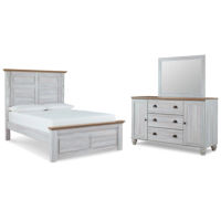 Signature Design by Ashley Haven Bay Queen Panel Bed, Dresser and Mirror