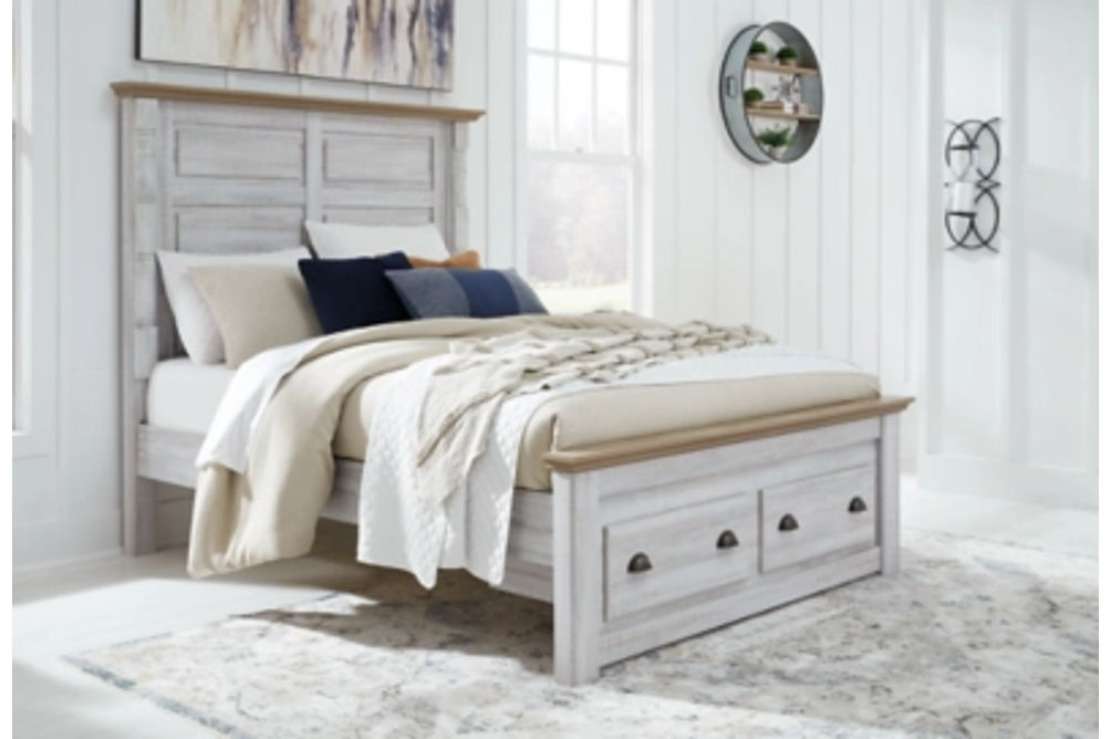 Haven Bay Queen Panel Storage Bed, Dresser and Mirror-