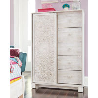 Signature Design by Ashley Paxberry Queen Panel Bed, Chest and Nightstand-Whit