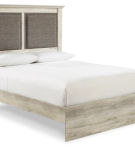 Signature Design by Ashley Cambeck King Upholstered Panel Bed-Whitewash