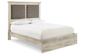 Signature Design by Ashley Cambeck King Upholstered Panel Bed-Whitewash