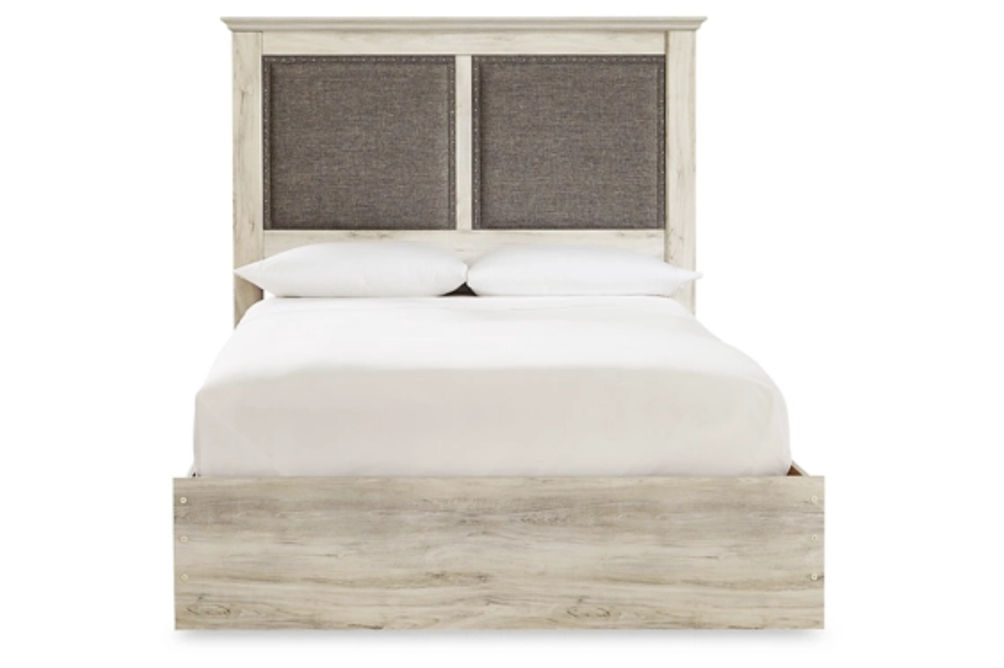 Signature Design by Ashley Cambeck King Upholstered Panel Bed-Whitewash