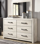 Cambeck King Panel Bed with 2 Side Storage, Dresser, Mirror, and Nightstand