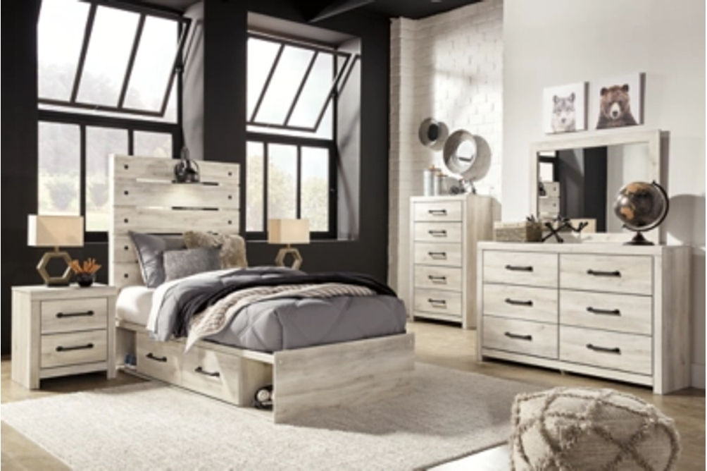 Signature Design by Ashley Cambeck Twin Panel Bed with 4 Storage Drawers