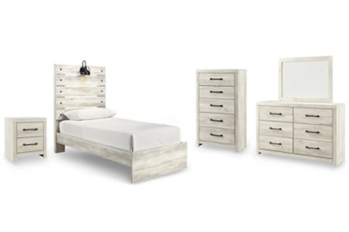 Signature Design by Ashley Cambeck Twin Panel Bed, Dresser, Mirror, Chest, and