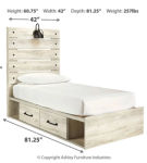 Signature Design by Ashley Cambeck Twin Panel Bed with 4 Storage Drawers