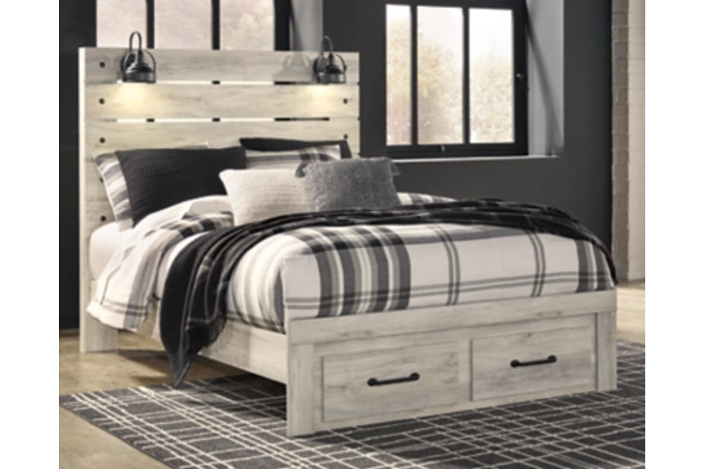 Signature Design by Ashley Cambeck Queen Panel Storage Bed-Whitewash