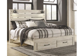 Signature Design by Ashley Cambeck King Panel Storage Bed-Whitewash