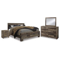 Benchcraft Derekson King Panel Bed, Dresser, Mirror and Nightstand