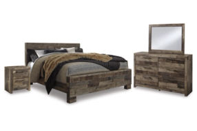 Benchcraft Derekson King Panel Bed, Dresser, Mirror and Nightstand