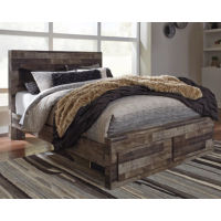 Signature Design by Ashley Derekson Queen Panel Storage Bed and 2 Nightstands-