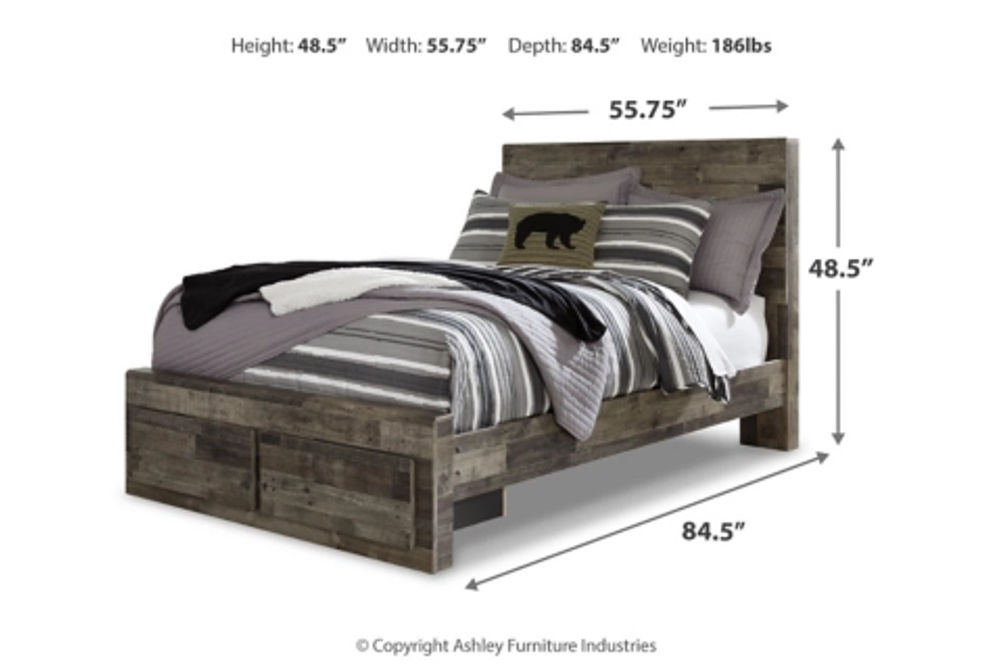 Signature Design by Ashley Derekson Full Panel Storage Bed with Nightstand-Mul