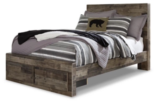 Signature Design by Ashley Derekson Full Panel Storage Bed with Nightstand-Mul