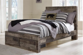 Signature Design by Ashley Derekson Full Panel Storage Bed with Nightstand-Mul